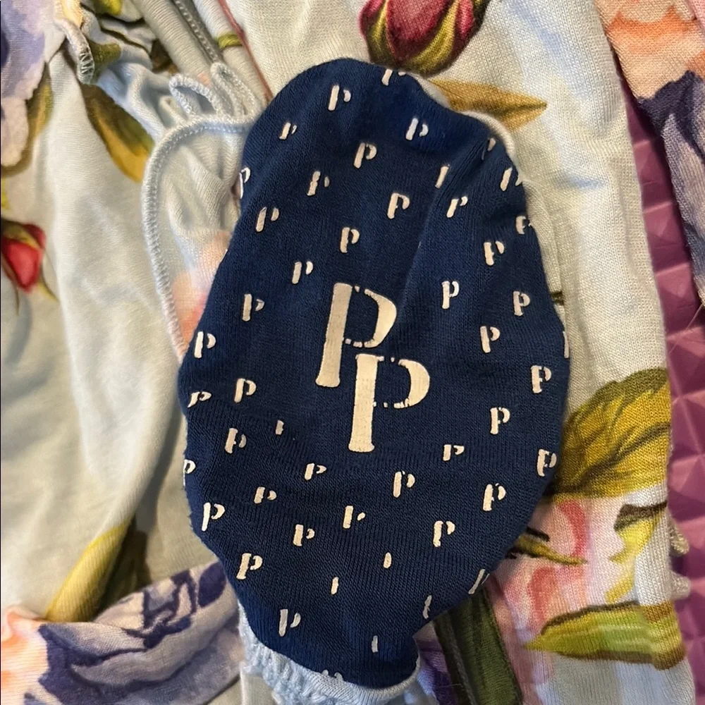 Posh Peanut Blue and Pink Footies One Piece - Picture 6 of 7